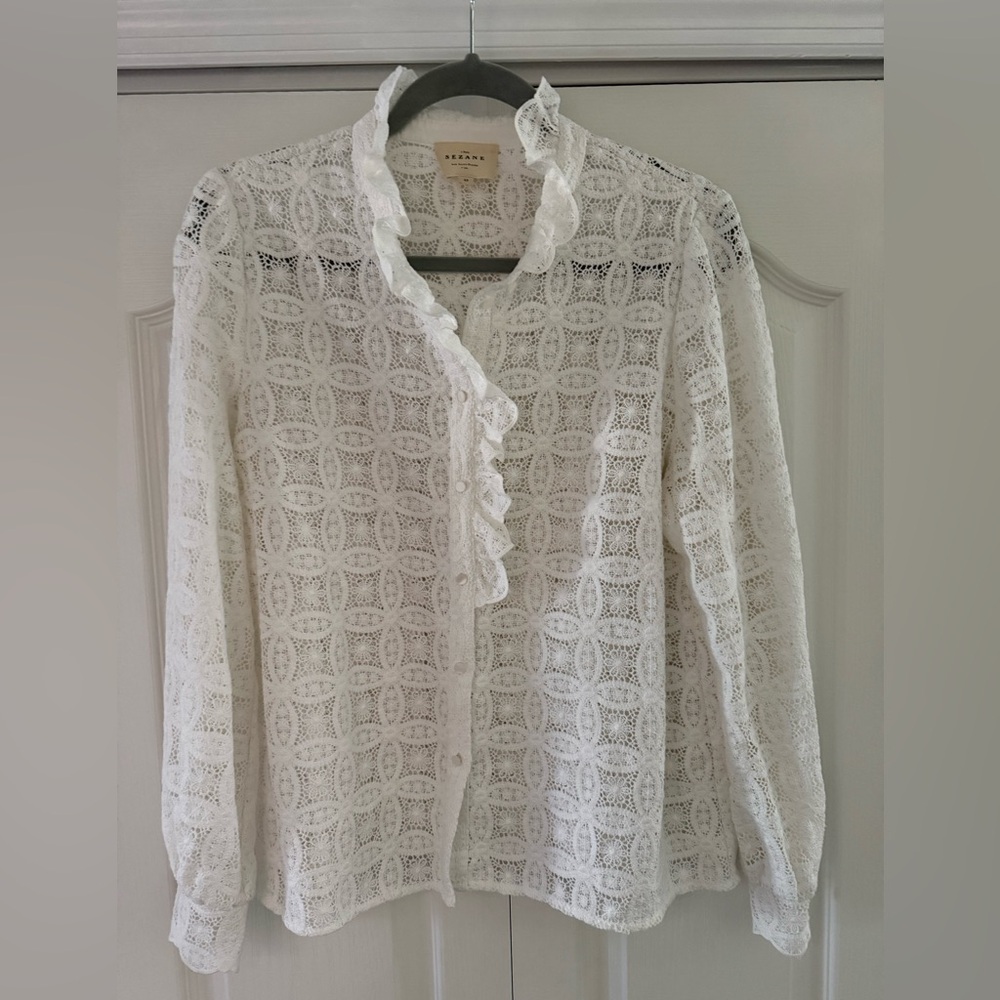 Sezane Ecru Guipure Lace Chlo size 8/10
